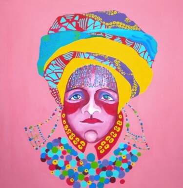Картина под названием "Цвет вишни" - Оксана Чумакова, Подлинное произведение искусства, Акрил