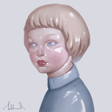 Arts numériques intitulée ""Porcelain"" par Oksana Feldman, Œuvre d'art originale, Peinture numérique