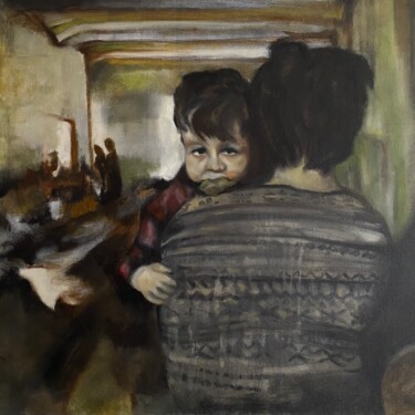 Peinture intitulée ""...mommy,why are t…" par Oksana Floyd, Œuvre d'art originale, Huile