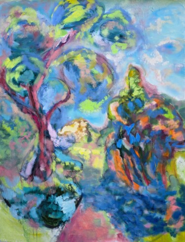 Painting titled "Детский лепет" by Oksana Golichenkova, Original Artwork, Oil