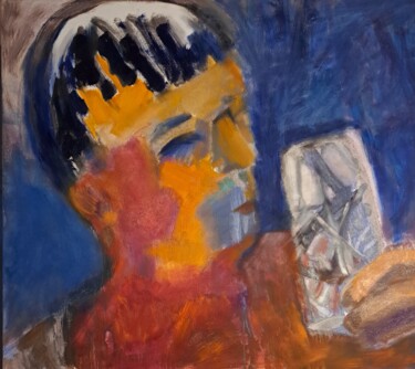 Peinture intitulée "Человек с хрустальн…" par Oksana Golichenkova, Œuvre d'art originale, Huile Monté sur Châssis en bois