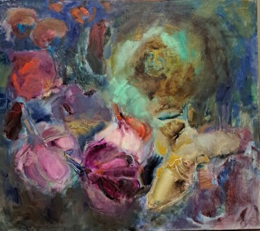 Pittura intitolato "Овощная вселенная/…" da Oksana Golichenkova, Opera d'arte originale, Olio Montato su Telaio per barella…