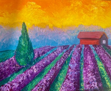 Картина под названием "Tuscan Painting, Im…" - Oksana Harris, Подлинное произведение искусства, Масло