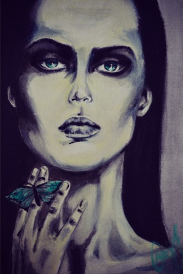 Картина под названием "sombre Déesse" - Oksana Koliban, Подлинное произведение искусства, Масло