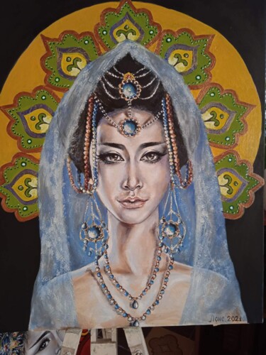 Картина под названием "Звезда Востока" - Оксана Литовкина, Подлинное произведение искусства, Масло