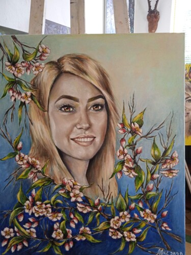 Картина под названием "Весна" - Оксана Литовкина, Подлинное произведение искусства, Масло