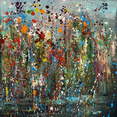 Картина под названием "Summer rain" - Oksana Lukonina, Подлинное произведение искусства, Масло Установлен на Деревянная рама…