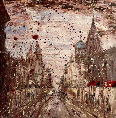 Malarstwo zatytułowany „Twilight” autorstwa Oksana Lukonina, Oryginalna praca, Olej Zamontowany na Drewniana rama noszy