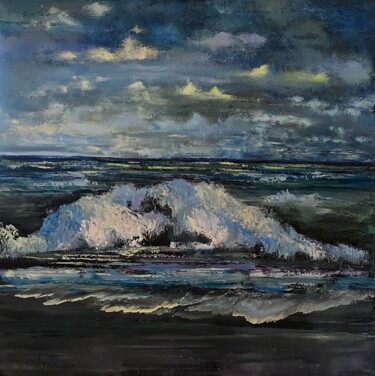 Painting titled "Sea Song" by Oksana Lukonina, Original Artwork, Oil