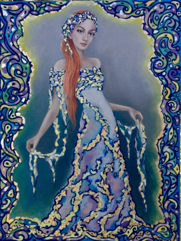 Painting titled "Россана" by Oksana Naumova, Original Artwork, Oil