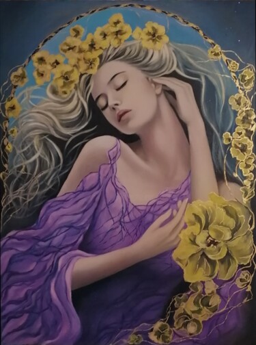 Картина под названием "Венера. Богиня любв…" - Oksana Naumova, Подлинное произведение искусства, Масло