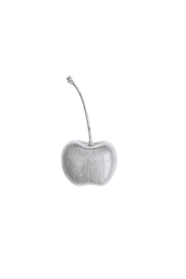 Drawing titled "Sweet cherry" by Oksana Oleksiiva, Original Artwork, Pencil