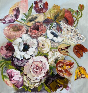 Картина под названием "Summer blooming dan…" - Oksana Petrova, Подлинное произведение искусства, Масло