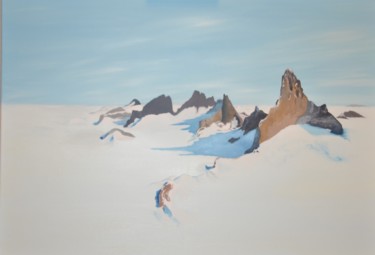 Картина под названием "Антарктида. Пик Уль…" - Оксана Рябова, Подлинное произведение искусства, Масло