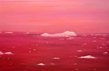Ζωγραφική με τίτλο "Антарктида. Закаты.…" από Оксана Рябова, Αυθεντικά έργα τέχνης, Λάδι