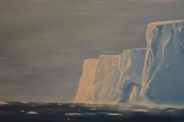 Painting titled "Антарктида. Айсберг…" by Oksana Riabova, Original Artwork, Oil