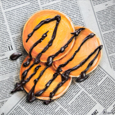 Картина под названием "Pancake Painting De…" - Oksana Shevchenko, Подлинное произведение искусства, Масло