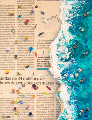 Peinture intitulée "Beach Painting News…" par Oksana Shevchenko, Œuvre d'art originale, Huile