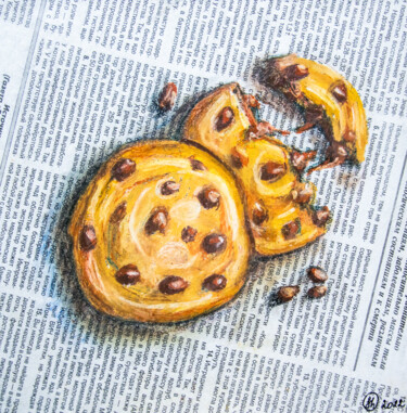 Pintura intitulada "Cookie Painting Cho…" por Oksana Shevchenko, Obras de arte originais, Pastel