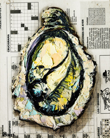 「Oyster Still Life:…」というタイトルの絵画 Oksana Shevchenkoによって, オリジナルのアートワーク, オイル
