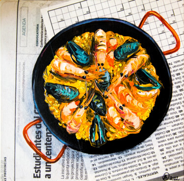Malarstwo zatytułowany „Seafood Spanish Ori…” autorstwa Oksana Shevchenko, Oryginalna praca, Olej