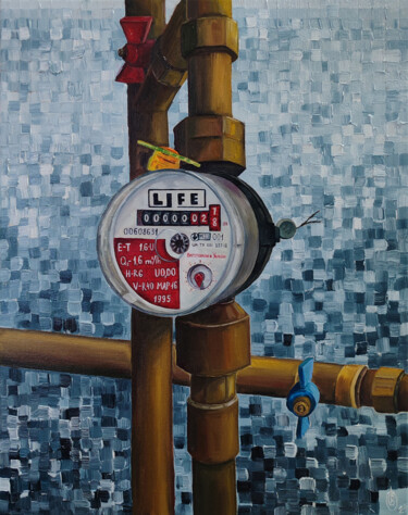 绘画 标题为“The flow of life” 由Oksana Sklym, 原创艺术品, 油 安装在木质担架架上