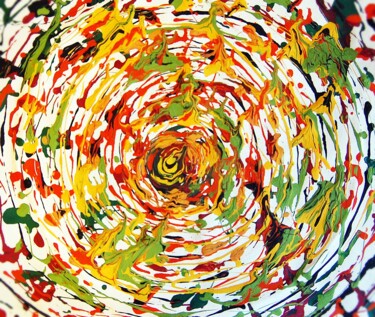 Malerei mit dem Titel "Circles 6" von Oksana Sobol (Ksani), Original-Kunstwerk, Acryl Auf Keilrahmen aus Holz montiert