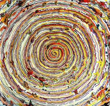 Картина под названием "Circle 8" - Oksana Sobol (Ksani), Подлинное произведение искусства, Акрил