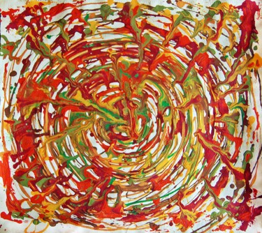 Painting titled "Circle 3" by Oksana Sobol (Ksani), Original Artwork, Acrylic