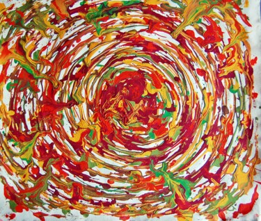 Peinture intitulée "Circle 4" par Oksana Sobol (Ksani), Œuvre d'art originale, Acrylique