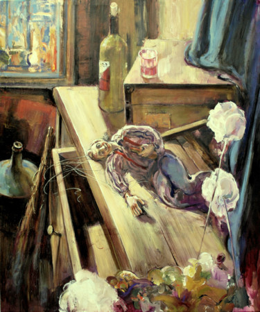 Painting titled "The Shadow of Life" by Oksana Soroka, Original Artwork, Oil