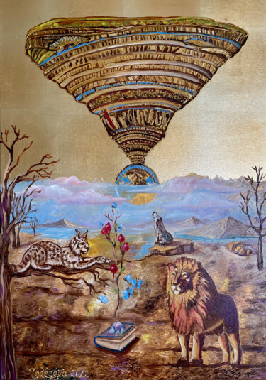 Pittura intitolato "The Divine Comedy" da Oksana Todorova, Opera d'arte originale, Olio