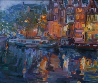 Painting titled "Amsterdam" by Oksana Tytenko, Original Artwork, Oil