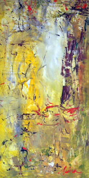 Malerei mit dem Titel "Model in movement" von Oksana Veber, Original-Kunstwerk, Acryl Auf Keilrahmen aus Holz montiert