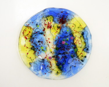 Malerei mit dem Titel "Stillife-glass plate" von Oksana Veber, Original-Kunstwerk, Andere