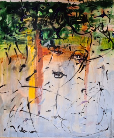 Peinture intitulée "Into woods" par Oksana Veber, Œuvre d'art originale, Acrylique Monté sur Châssis en bois