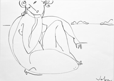 Рисунок под названием "ZEN Drawing" - Oksana Veber, Подлинное произведение искусства, Чернила