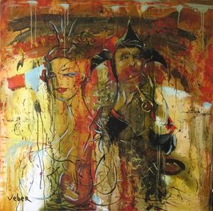 Painting titled "Song" by Oksana Veber, Original Artwork