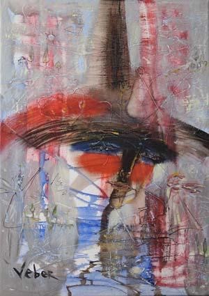 Painting titled "In the Hat" by Oksana Veber, Original Artwork
