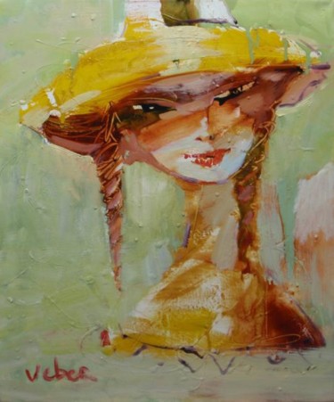 Painting titled "Portret 1" by Oksana Veber, Original Artwork, Oil