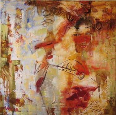 Painting titled "Song" by Oksana Veber, Original Artwork, Oil