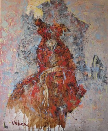 Peinture intitulée "The Kiss" par Oksana Veber, Œuvre d'art originale, Huile