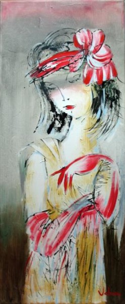 Peinture intitulée "Evening dress 1" par Oksana Veber, Œuvre d'art originale, Huile