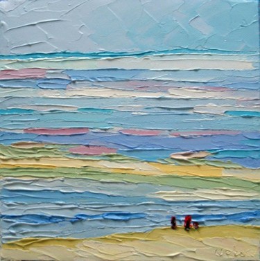 Peinture intitulée "Sea walk" par Oksana Veber, Œuvre d'art originale, Huile