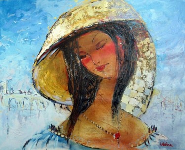 Painting titled "Sunny day" by Oksana Veber, Original Artwork, Oil