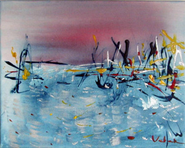 Картина под названием "688 Boats" - Oksana Veber, Подлинное произведение искусства, Масло