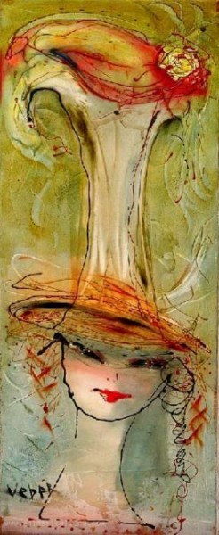Картина под названием "Puzzel" - Oksana Veber, Подлинное произведение искусства, Масло Установлен на Деревянная рама для нос…