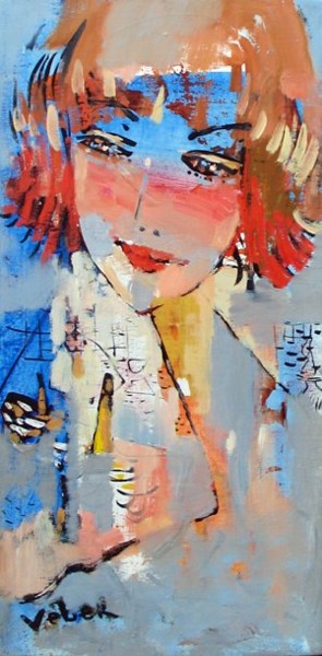 Картина под названием "La Mer" - Oksana Veber, Подлинное произведение искусства, Масло Установлен на Деревянная рама для нос…