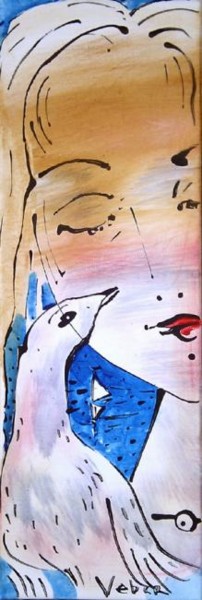 Pittura intitolato "Sea dialogues" da Oksana Veber, Opera d'arte originale, Olio Montato su Telaio per barella in legno