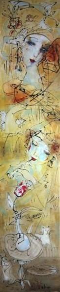 Pittura intitolato "Afternoon Duet" da Oksana Veber, Opera d'arte originale, Olio